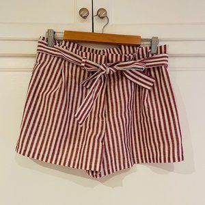 Candy Stripe Shorts w/Tie Belt